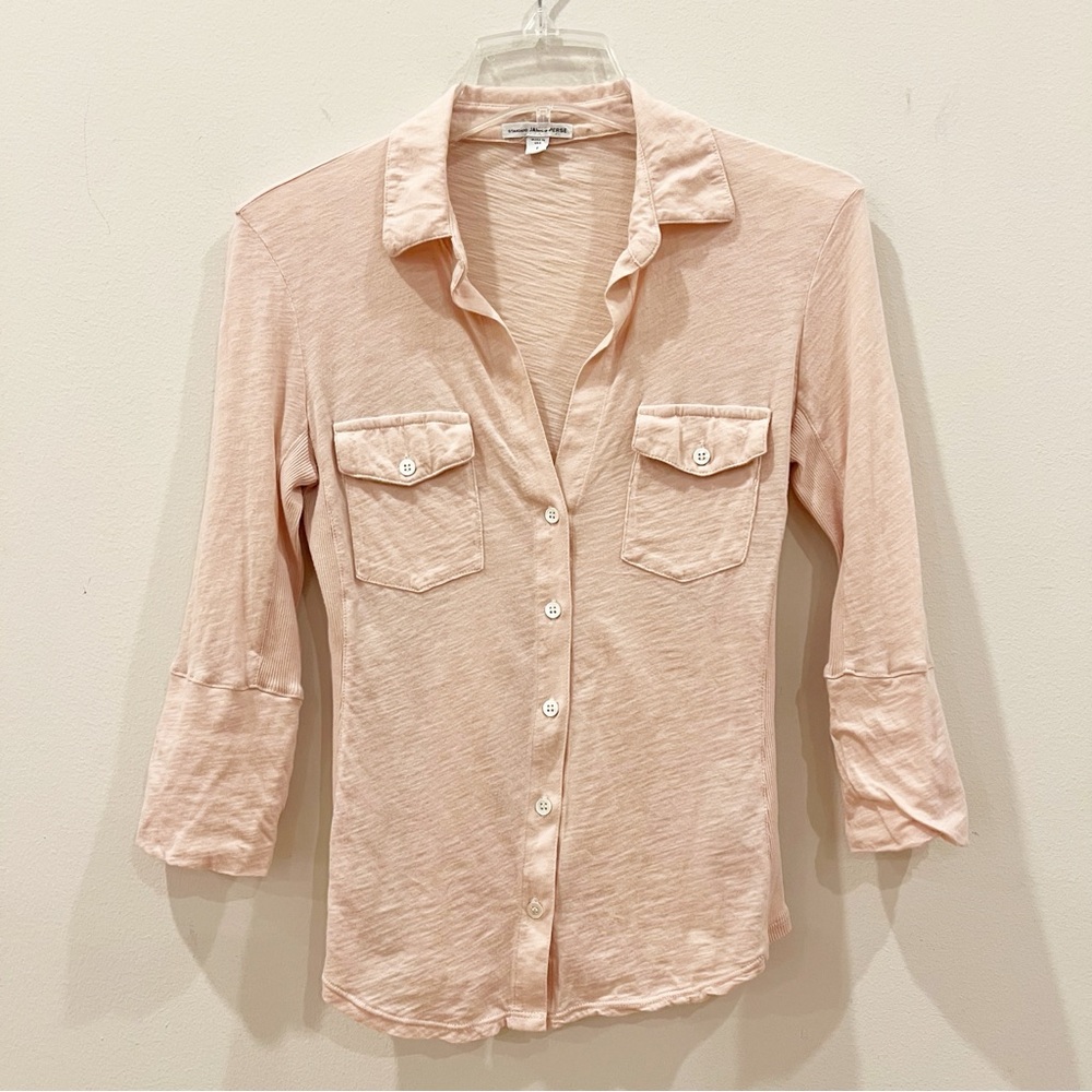 James Perse Pale Pink Button-Down Shirt